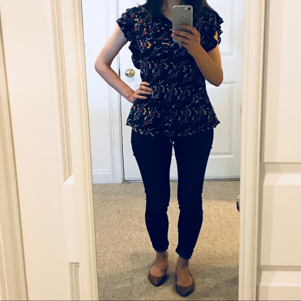 Anthropologie Silk Cowl Neck Tie Waist Blouse